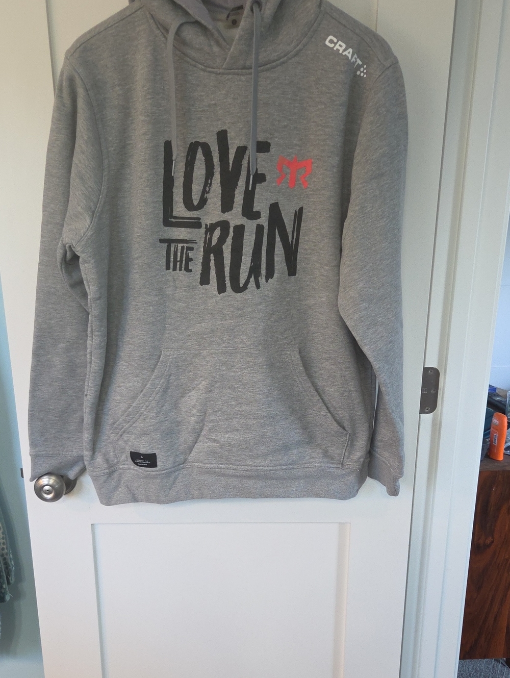 Craft Grey 'Love The Run' Ragnar Pullover Hoodie with Red Accent